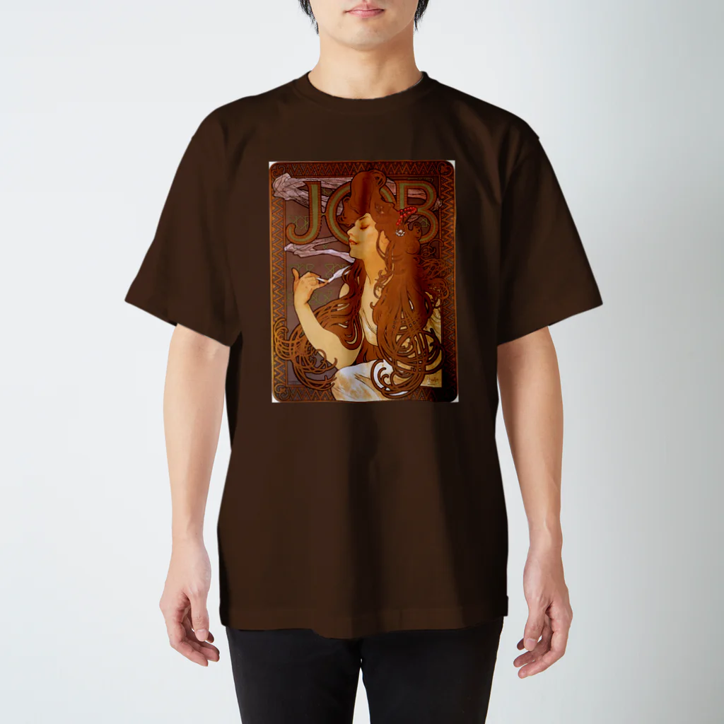 ぬこしょっぷのJOB (ジョブ) アルフォンス ミュシャ スタンダードTシャツ