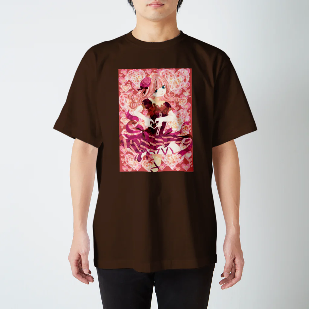 夢々のハートとリボンと少女 スタンダードTシャツ