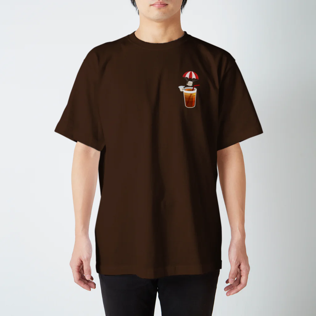 喫茶角砂糖のパラシュートとコーヒー スタンダードTシャツ