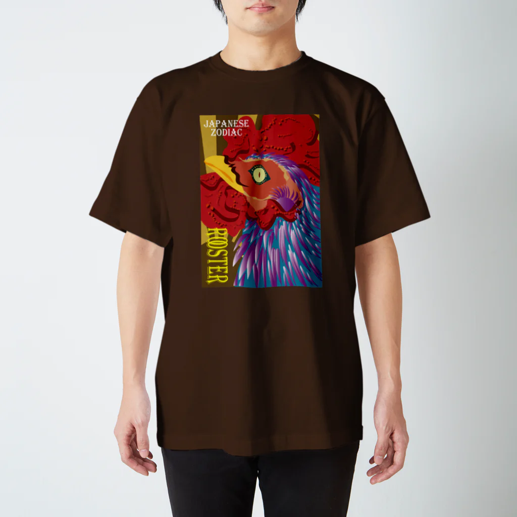 3eyesのZODIAC rooster （酉） スタンダードTシャツ