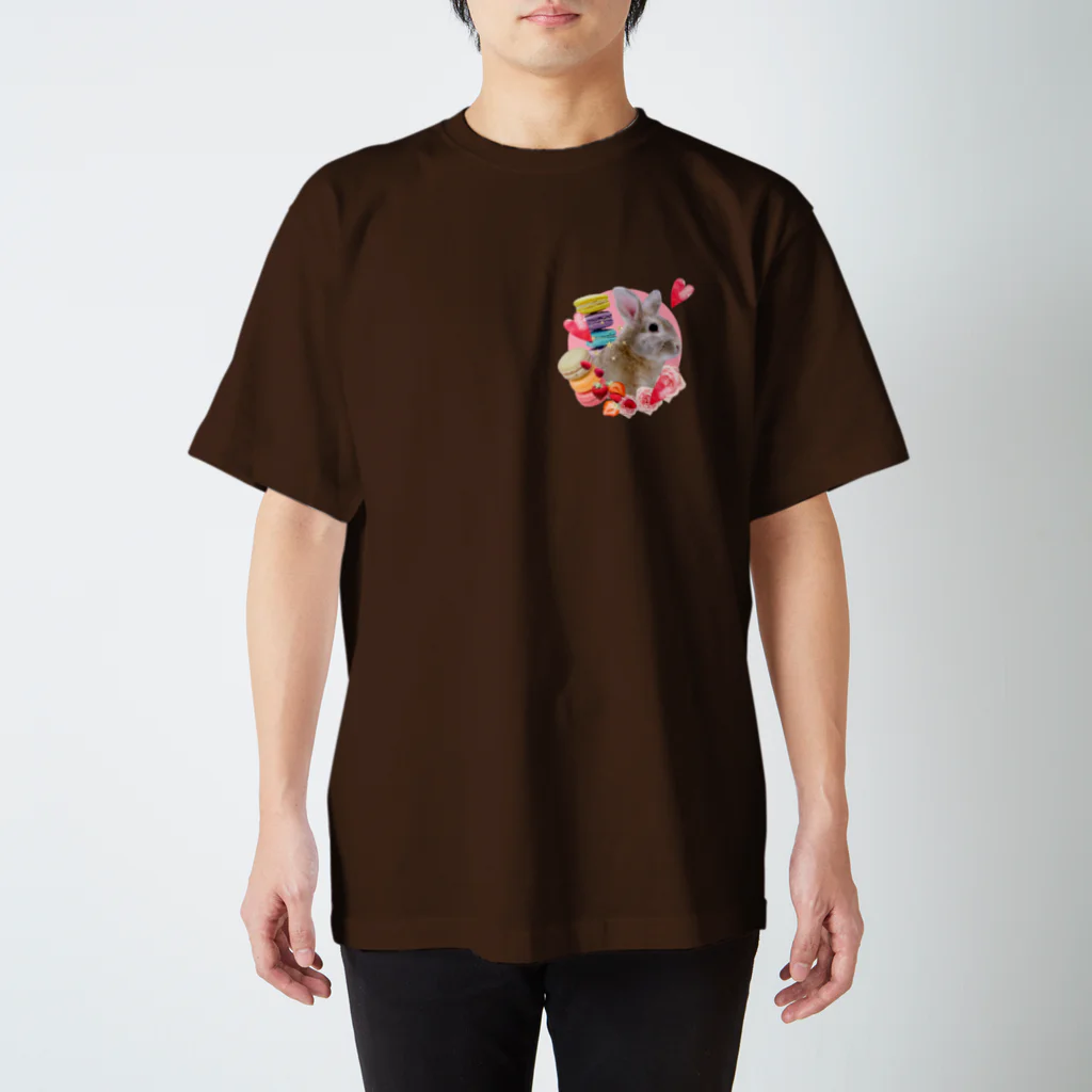 wonder land sweetのスイーツ大好きなうさちゃんず スタンダードTシャツ