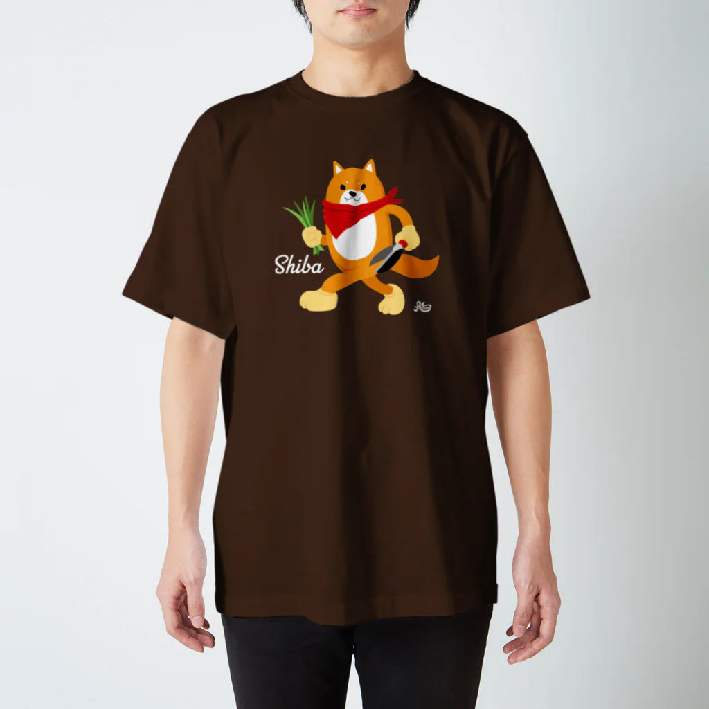 kocoon（コクーン）の芝刈り柴犬（濃色用） スタンダードTシャツ