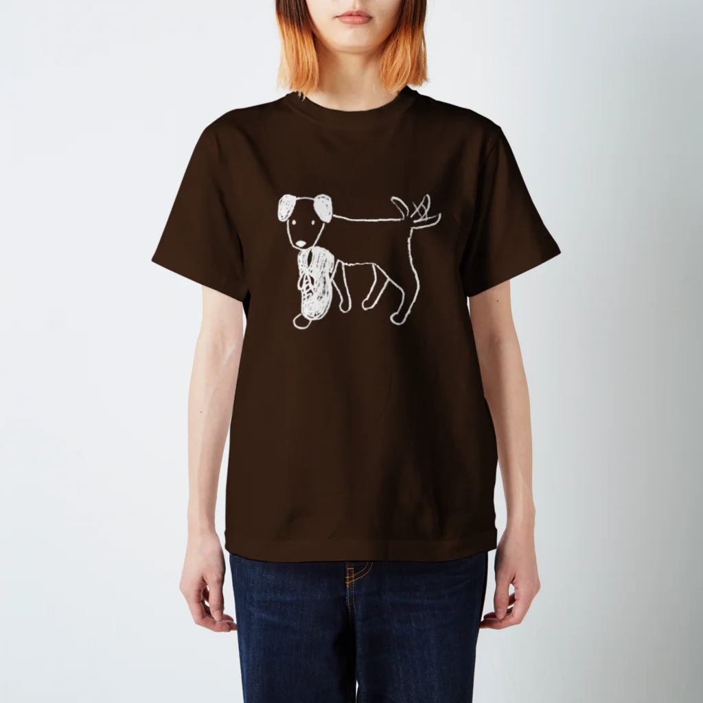 neconos Goodsの靴といぬ（ねこかもいぬかも）白 Regular Fit T-Shirt