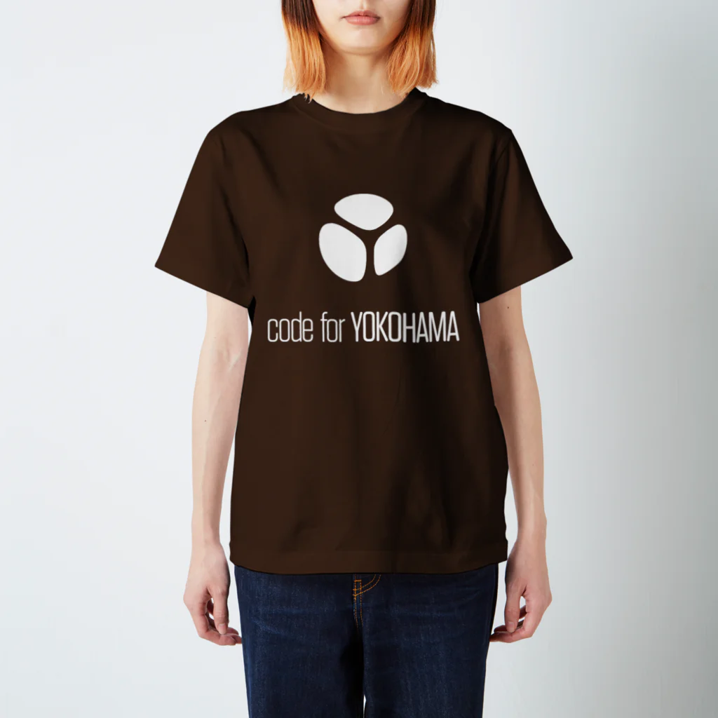 Code for YOKOHAMAのCode for Yokohama Logo White Regular Fit T-Shirt