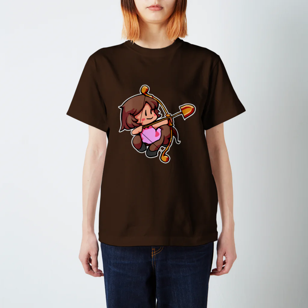 遊神ゆうきのブラウンのいてさん（射手座） スタンダードTシャツ