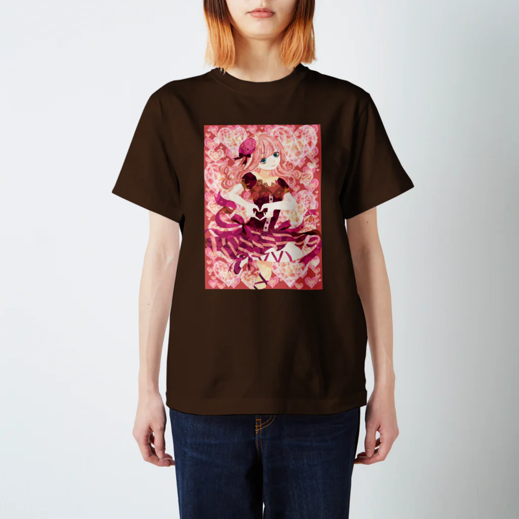 夢々のハートとリボンと少女 Regular Fit T-Shirt