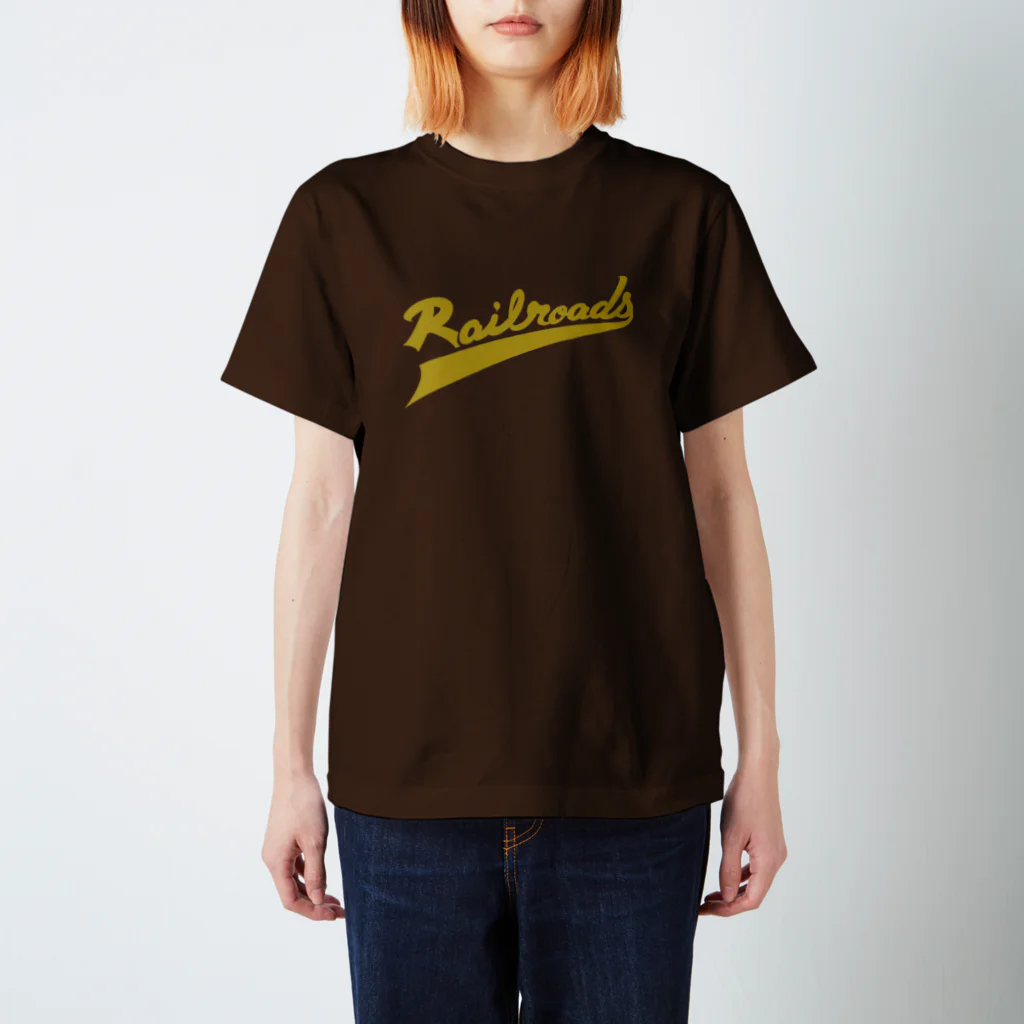 PoooompadoooourのRailroadsロゴタイプ　きいろ Regular Fit T-Shirt