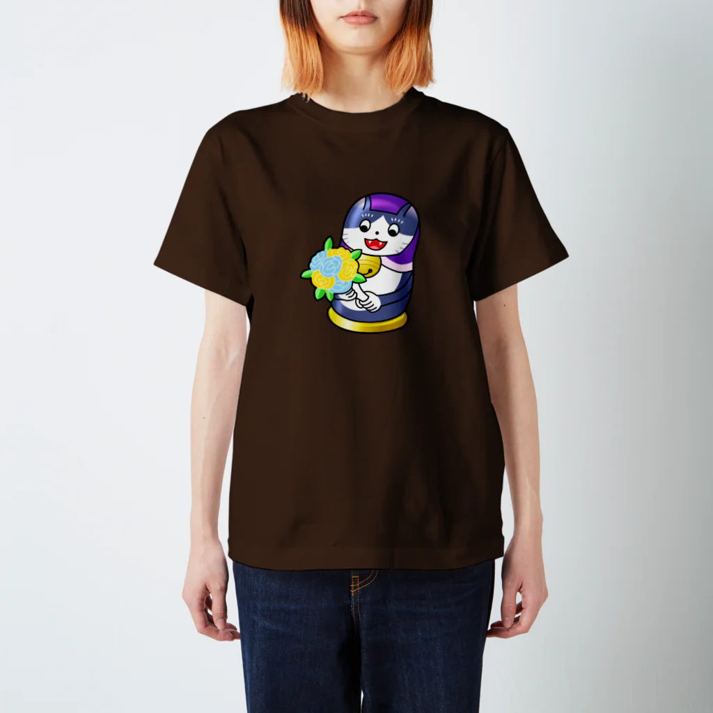 服部ともあきのネコリョーシカ スタンダードTシャツ