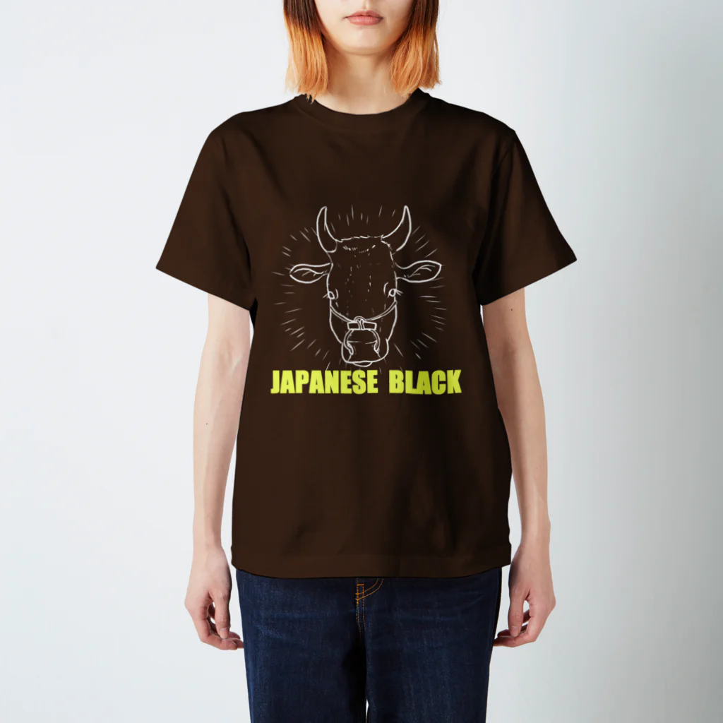 PoccaBocca–すかまるのおみせ–のJapanese Black  Regular Fit T-Shirt