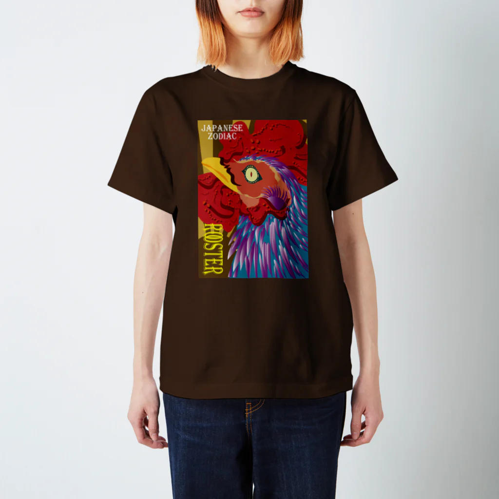 3eyesのZODIAC rooster （酉） スタンダードTシャツ