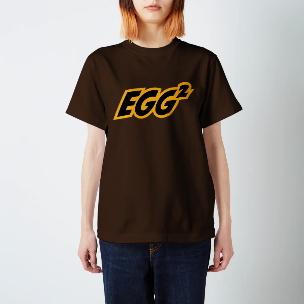 EGG²の"Dark Brown" EGG² Logo T-shirts スタンダードTシャツ