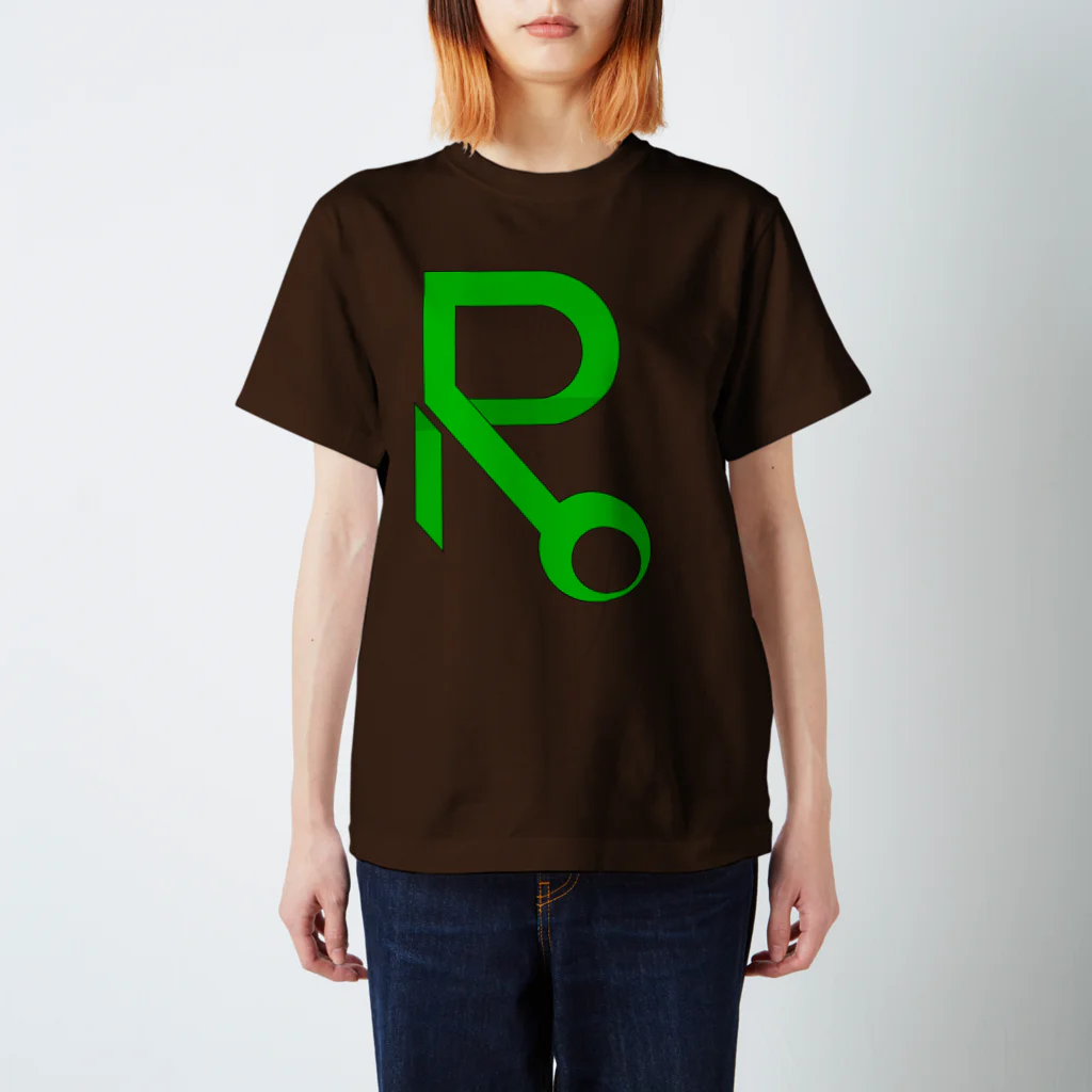 ロールメのRooマーク(緑)Goods Regular Fit T-Shirt