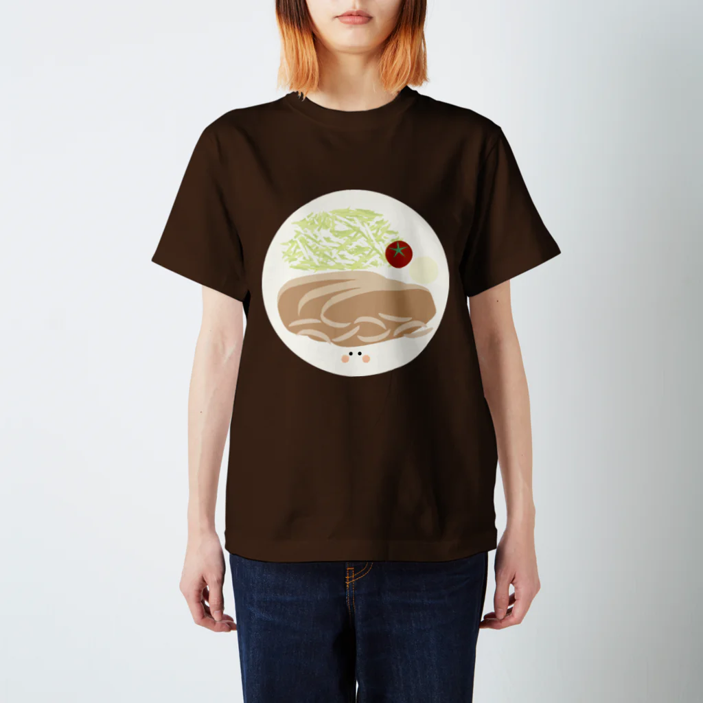 cotton-berry-pancakeの豚の生姜焼きちゃん スタンダードTシャツ