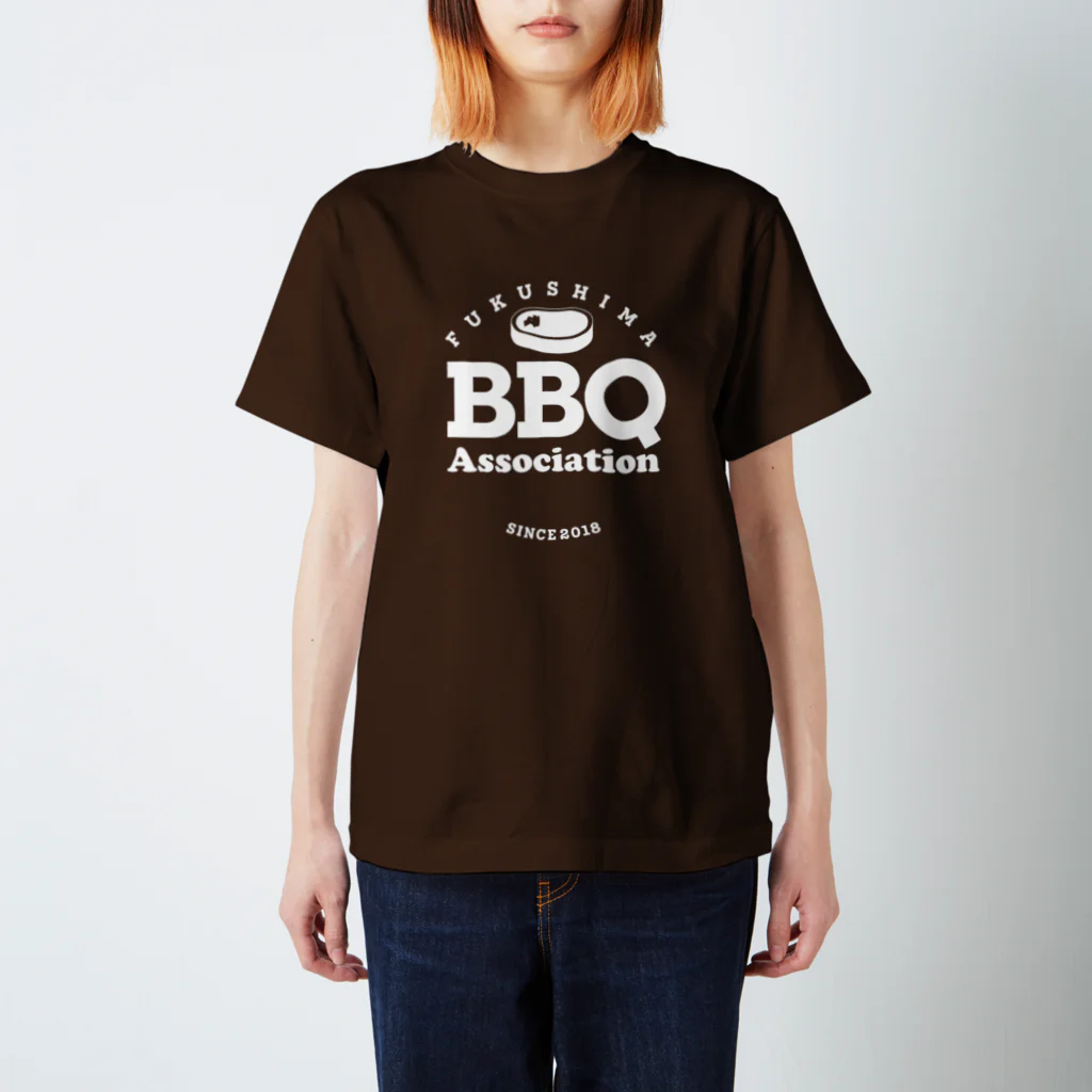 福島バーベキュー協会SHOPの福島BBQ協会Circleロゴ白文字 スタンダードTシャツ