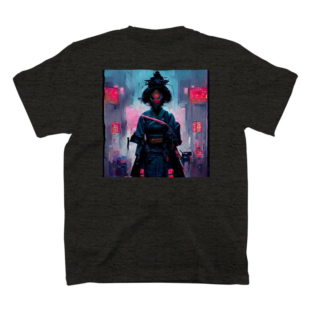 Spl_MuteのCyberpunk Samurai Regular Fit T-Shirtの裏面