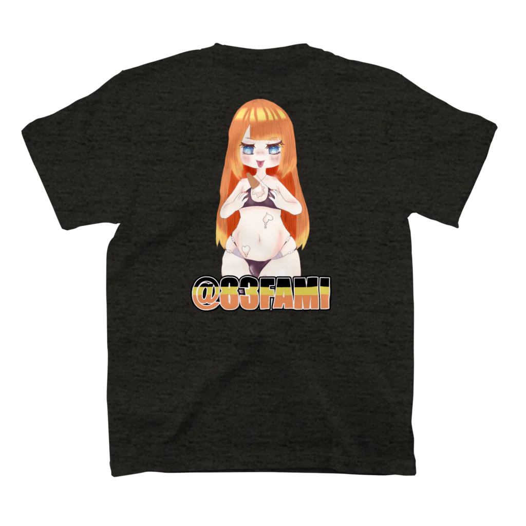 八十三ファミのバーチャルギャングショップの ふぁみ x ひとふたきり ときしっくぐらまー スタンダードTシャツの裏面