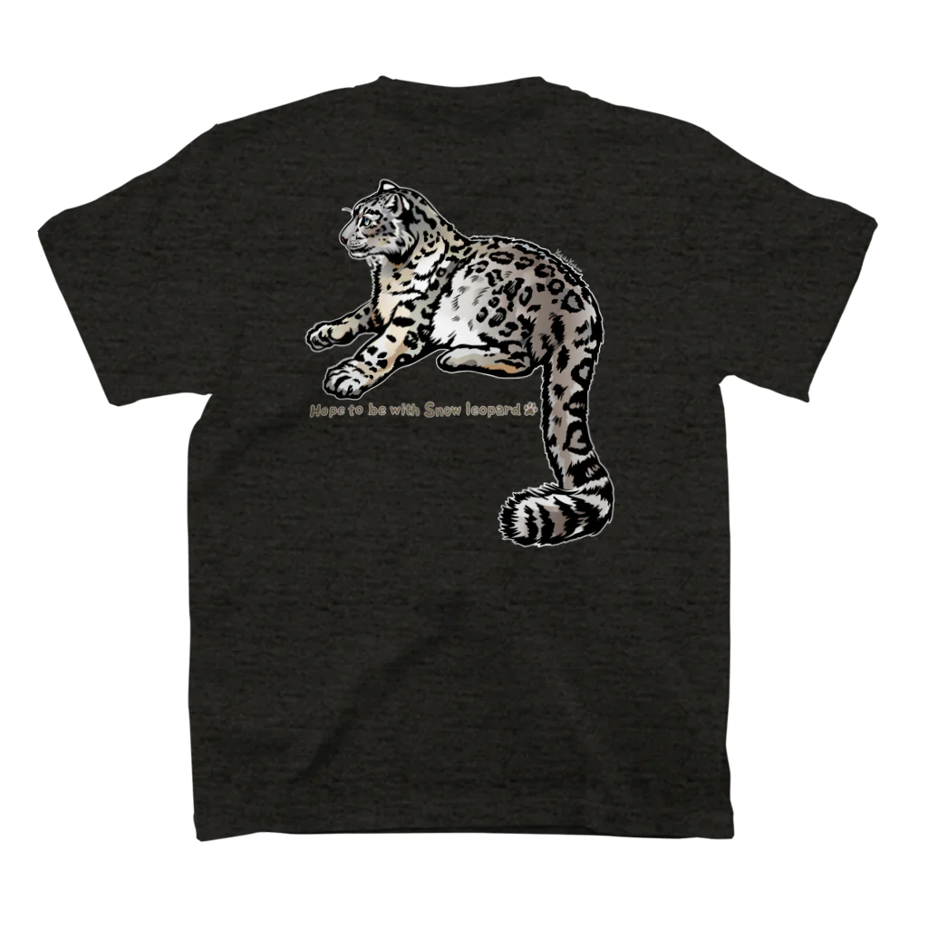 MUSEUM LAB SHOP MITのユキヒョウ Snow leopard スタンダードTシャツの裏面