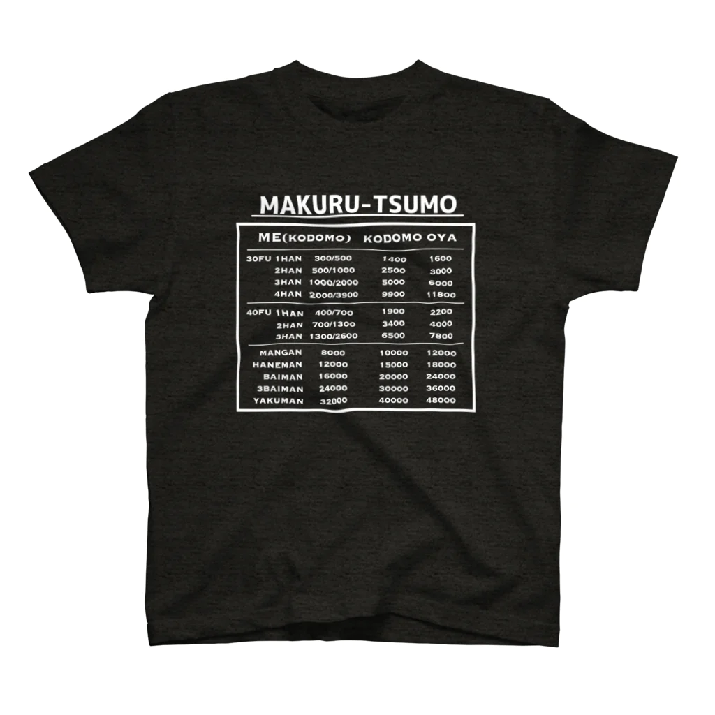 ゆるもたやのMAKURU-TSUMO-SHIRO(片面) スタンダードTシャツ