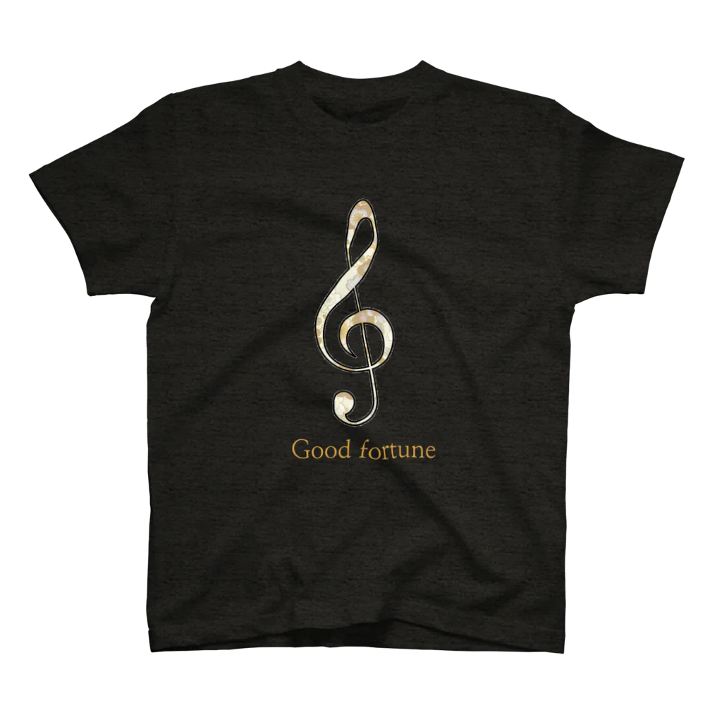 Momo Sakuraのト音記号Tシャツ　Good fortune　楽器　音楽　幸運シャツ スタンダードTシャツ