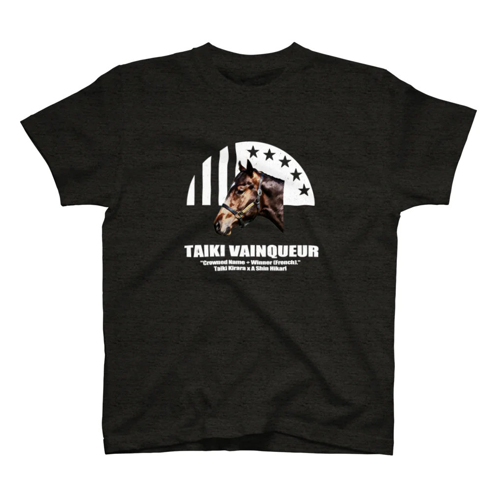 TaikiRacingClubShopのTAIKI VAINQUEUR・白 スタンダードTシャツ