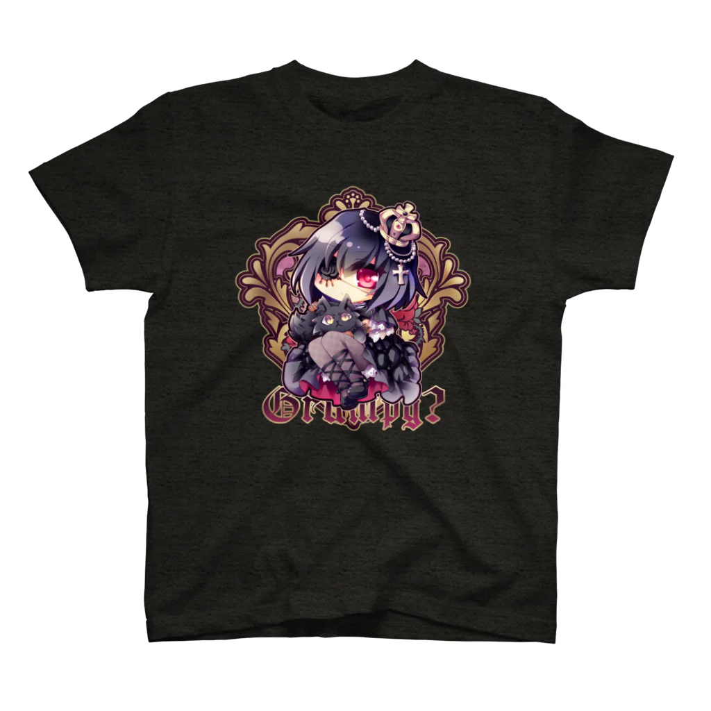 月蝕ざっか店＠SUZURIの不機嫌と王冠とお猫さま - Ctype スタンダードTシャツ