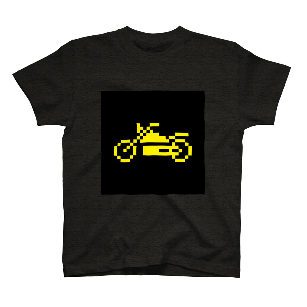 観音マリーナのバイクのドット絵Tシャツ スタンダードTシャツ