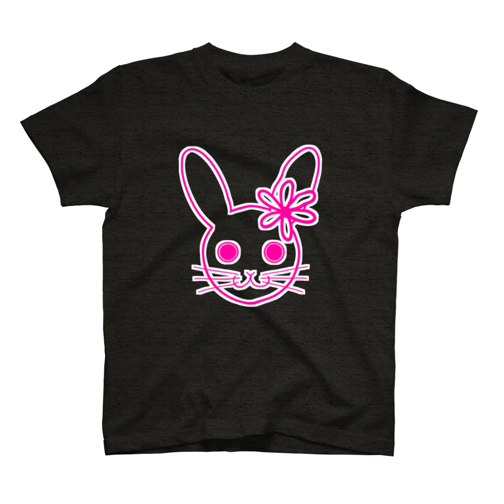 Rabbitflowerのびっくり♥らびこ♥ピンク Regular Fit T-Shirt