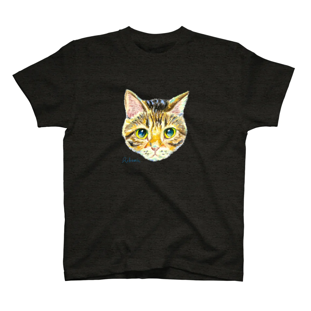 Rikonic -oilpastel-のキジトラねこ スタンダードTシャツ