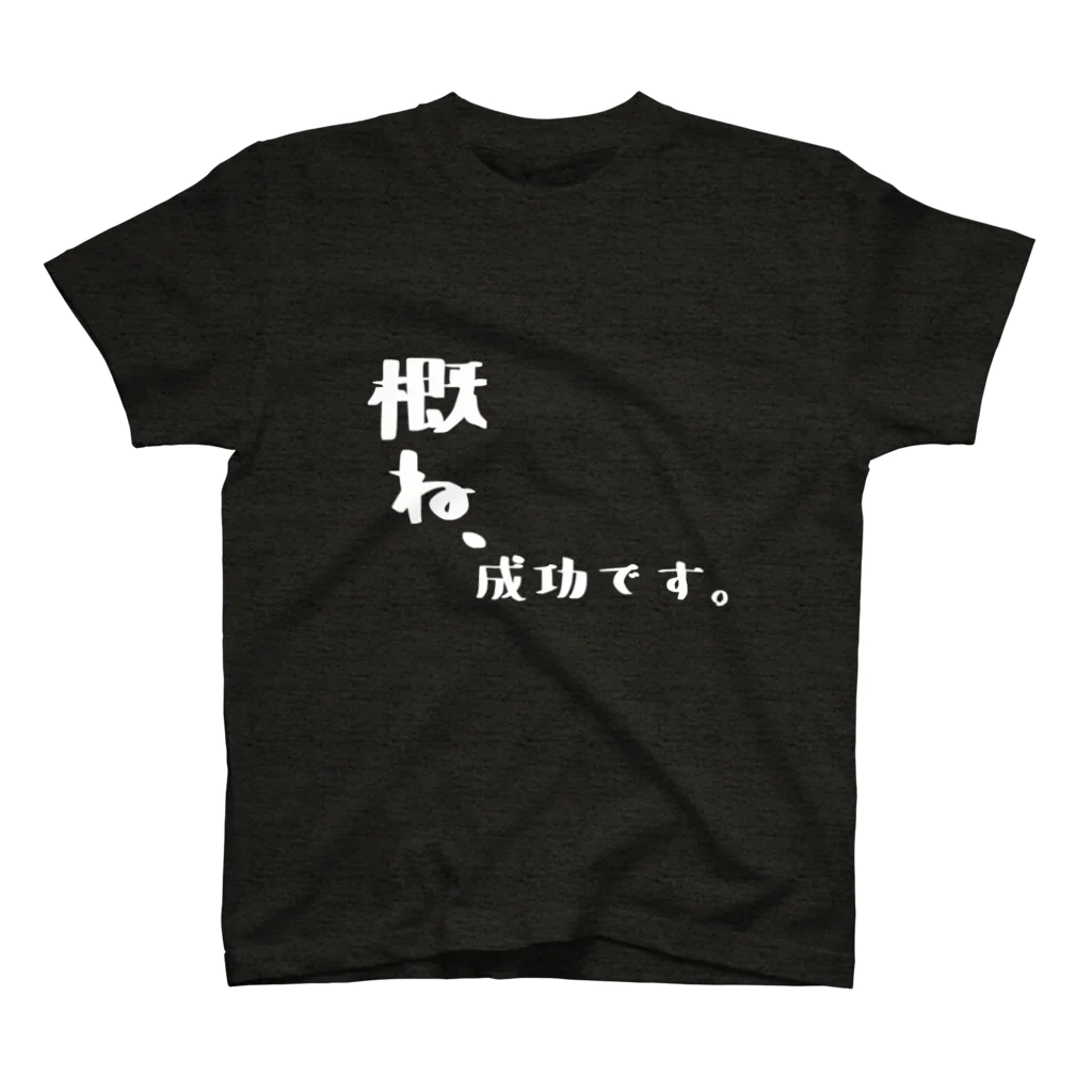 ろみの概ね成功・黒 Regular Fit T-Shirt