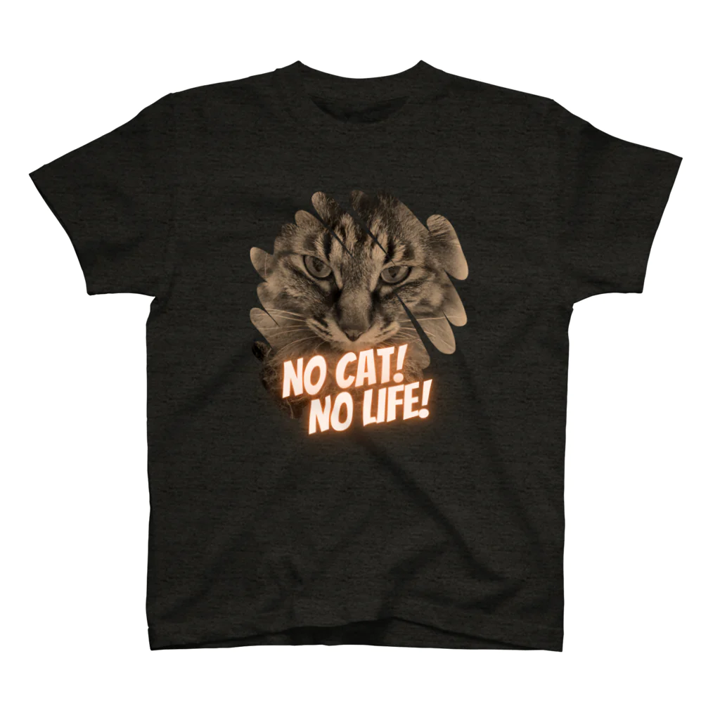 Lyra MoonpawのNO CAT! NO LIFE! スタンダードTシャツ