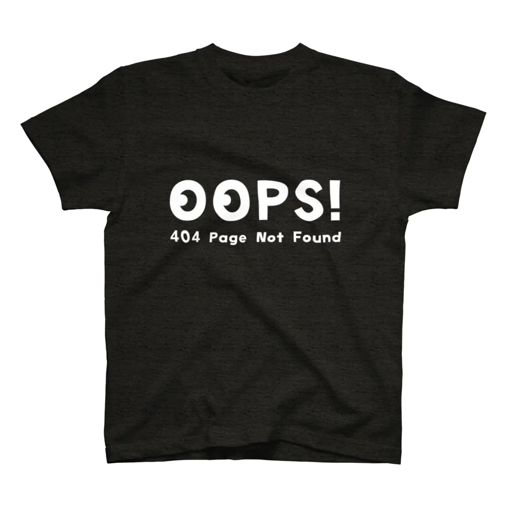 QROOVYのエラーコード Oops! 404 page not found  06 スタンダードTシャツ