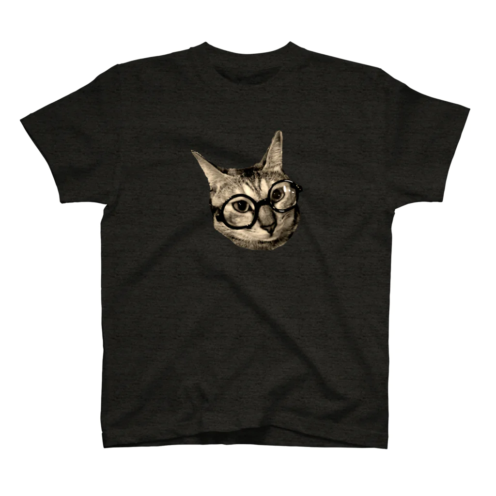 NekoMugiChaのめがね猫 Regular Fit T-Shirt