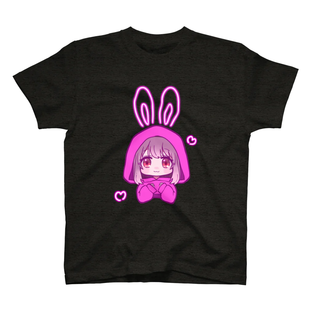 びーきゅーはうすのネオンうさぎ スタンダードTシャツ