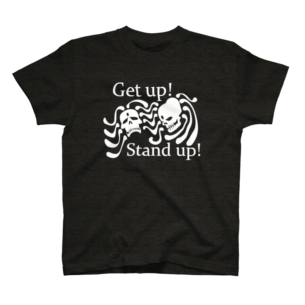 『NG （Niche・Gate）』ニッチゲート-- IN SUZURIのGet up! Stand up!（白） スタンダードTシャツ