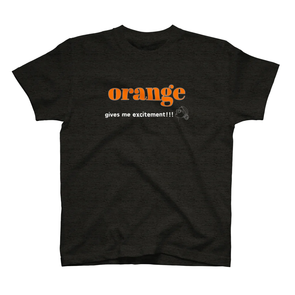 allure72の大人の推し活グッズ　おしゃれ　推しカラー  推し色　カラーロゴＴシャツ（オレンジ ） Regular Fit T-Shirt