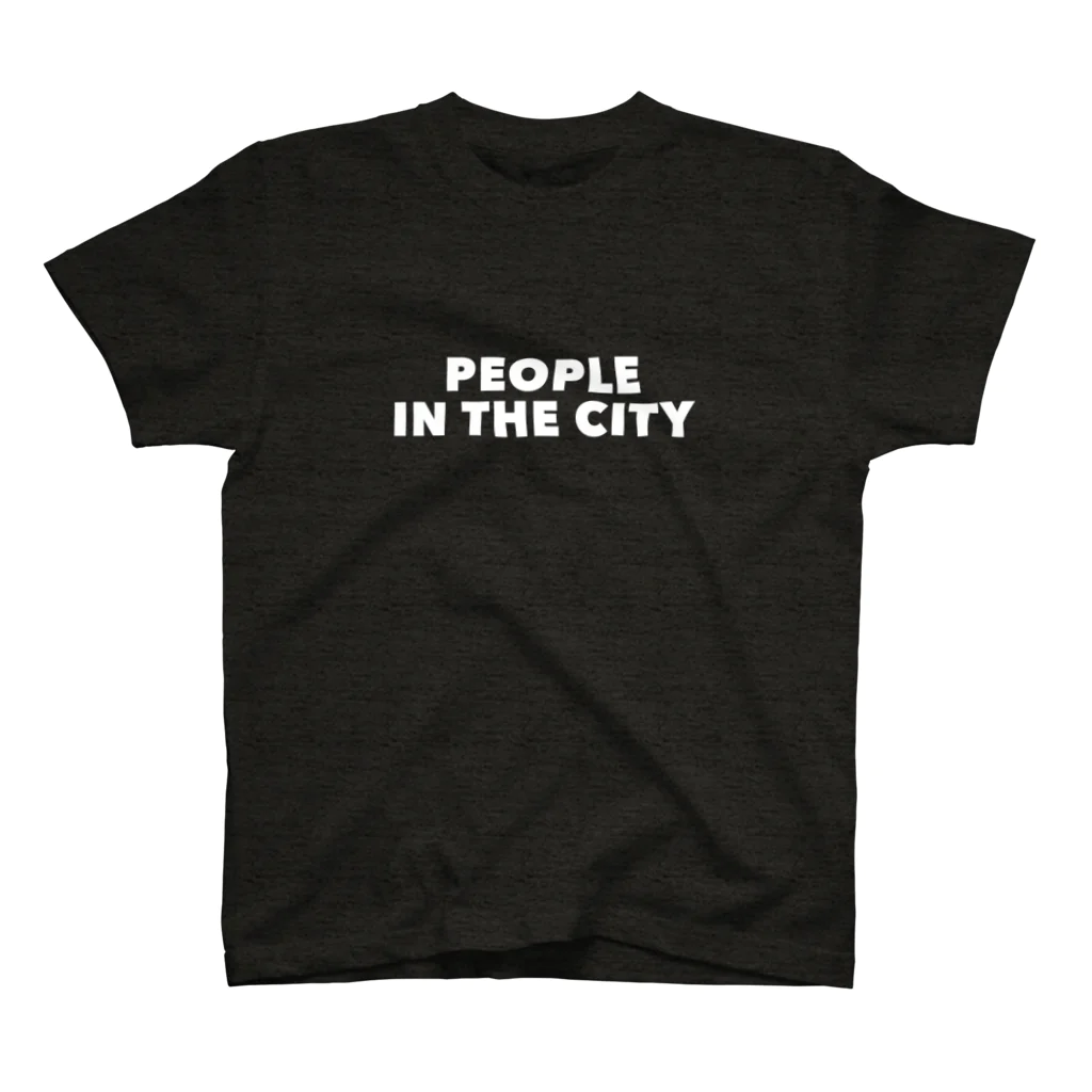 PEOPLE IN THE CITY のPEOPLE IN THE CITY ホワイトプリントB Regular Fit T-Shirt