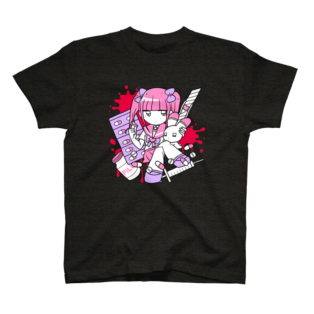 💗江崎びす子officialスズリ💗の病みかわの女王 スタンダードTシャツ