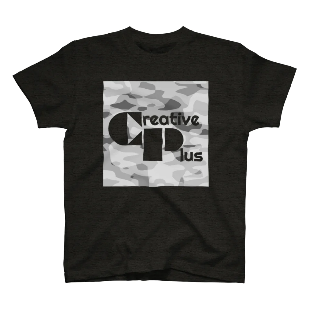 Creative PlusのカモフラージュCP-Logo2（白黒） Regular Fit T-Shirt