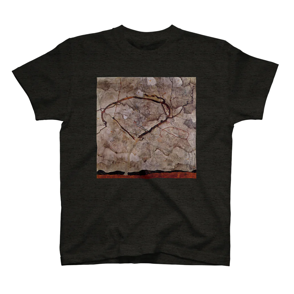 Takahashijunの【アート系】エゴンシーレ 吹き荒れる風の中の秋の木 スタンダードTシャツ