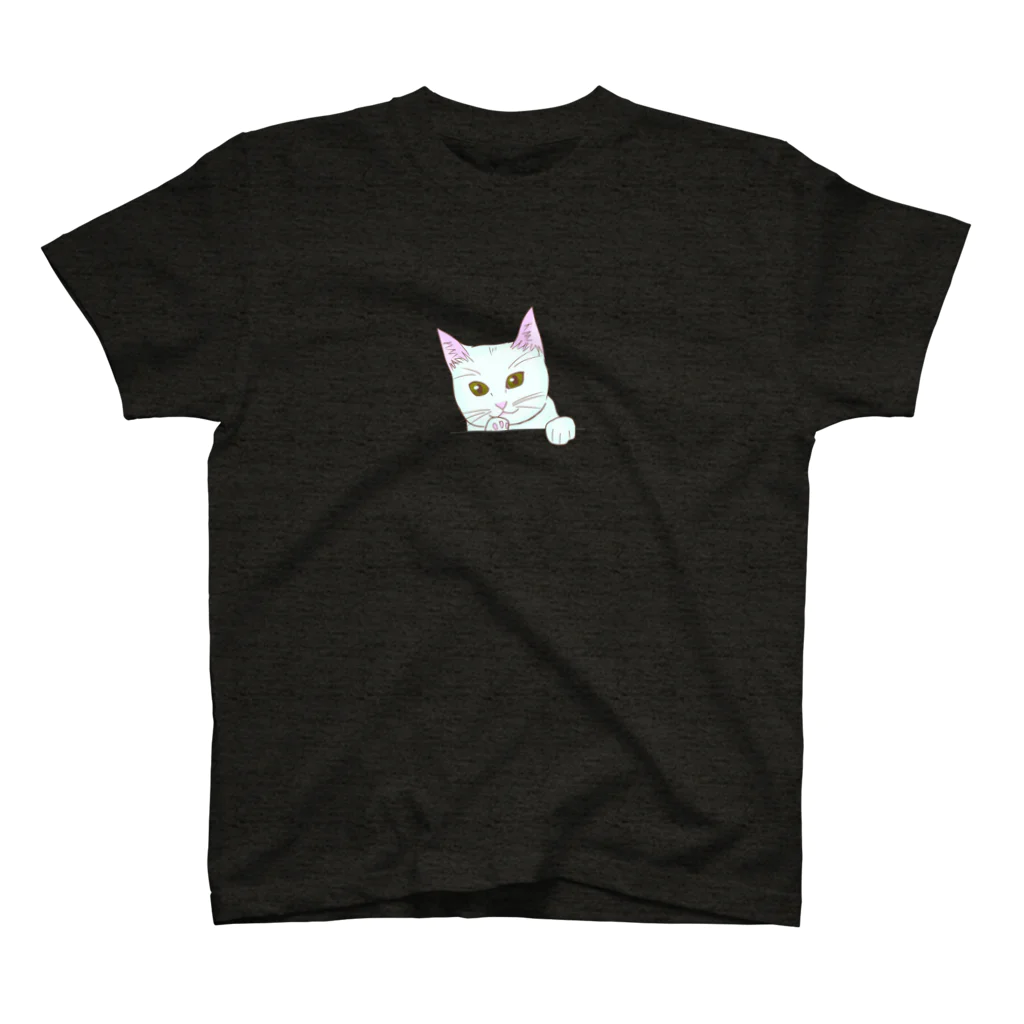 😸にゃんこのおへや😺のつぶらな瞳のシロネコちゃん Regular Fit T-Shirt