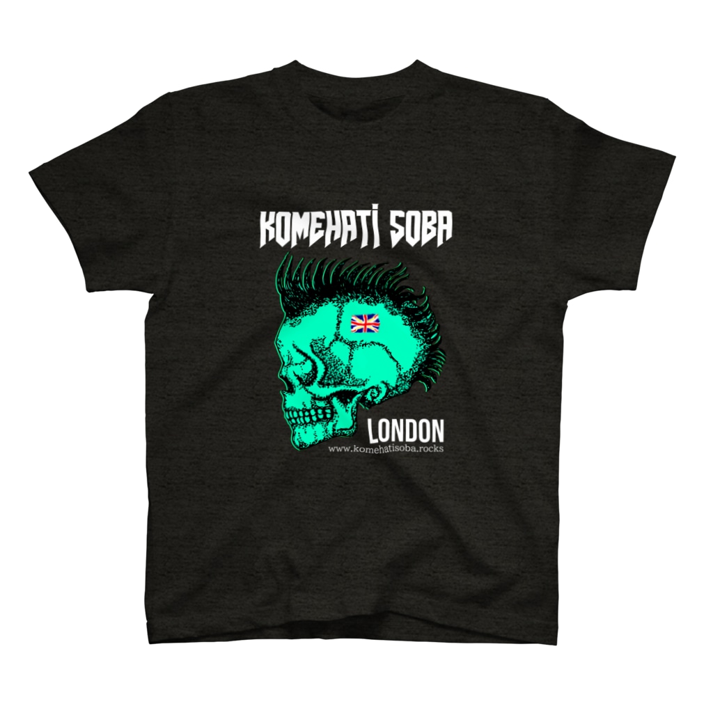 米八そばグッズショップの【米八そば】ロンドン支店(黒) Regular Fit T-Shirt