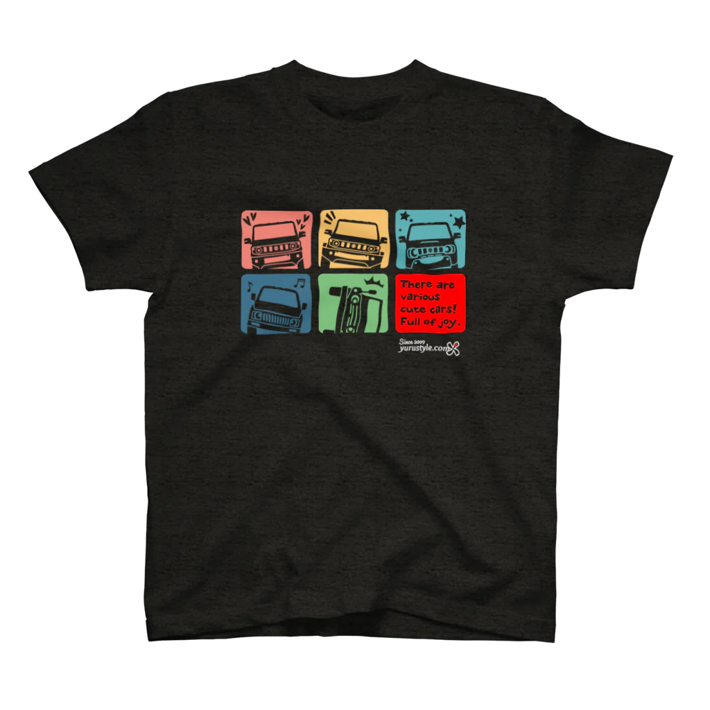 ユルスタ＠SUZURIのLJ10、やっちまった・BLACK｜ジムニー Jimny スタンダードTシャツ