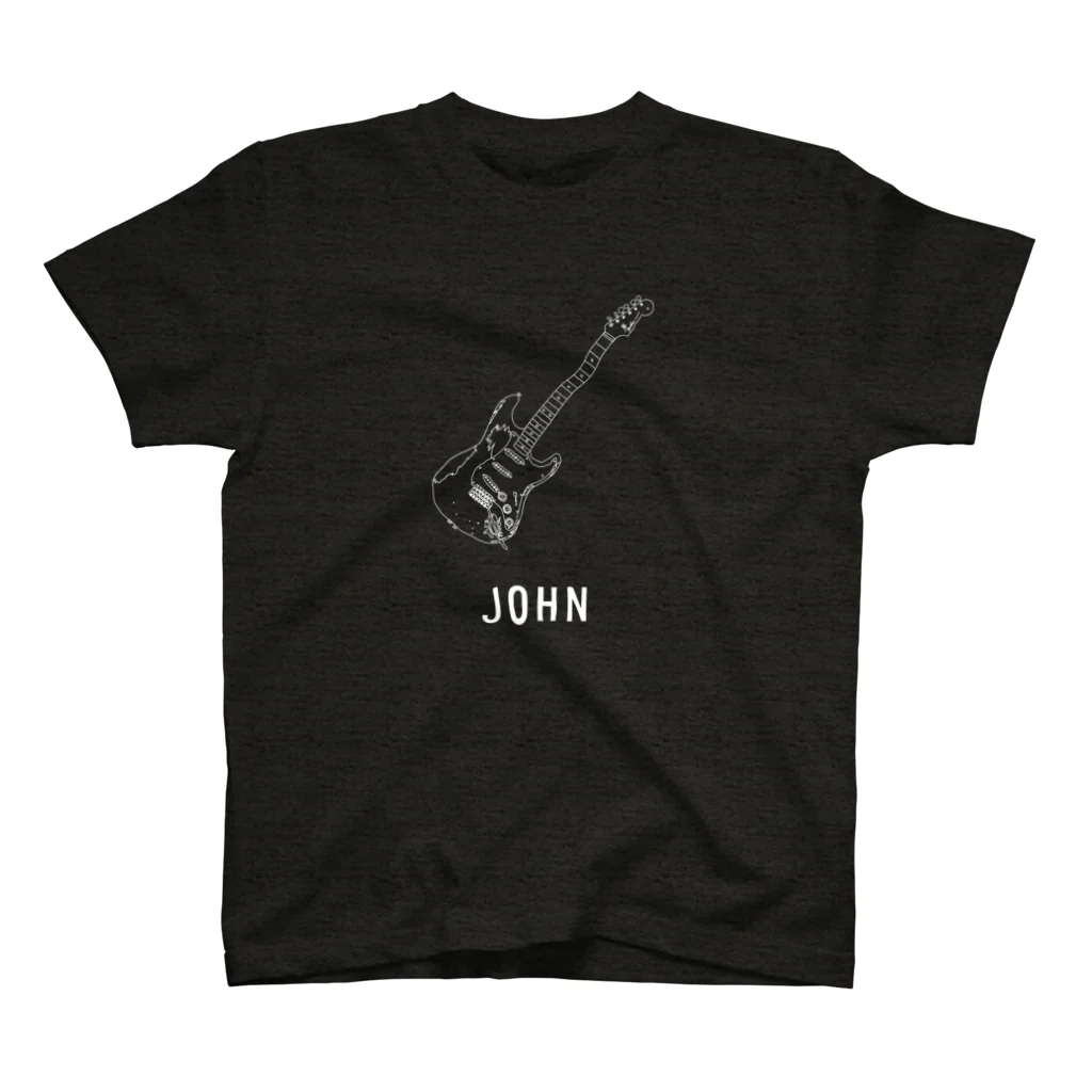 Handwritten GuitarsのJOHN -white line- スタンダードTシャツ