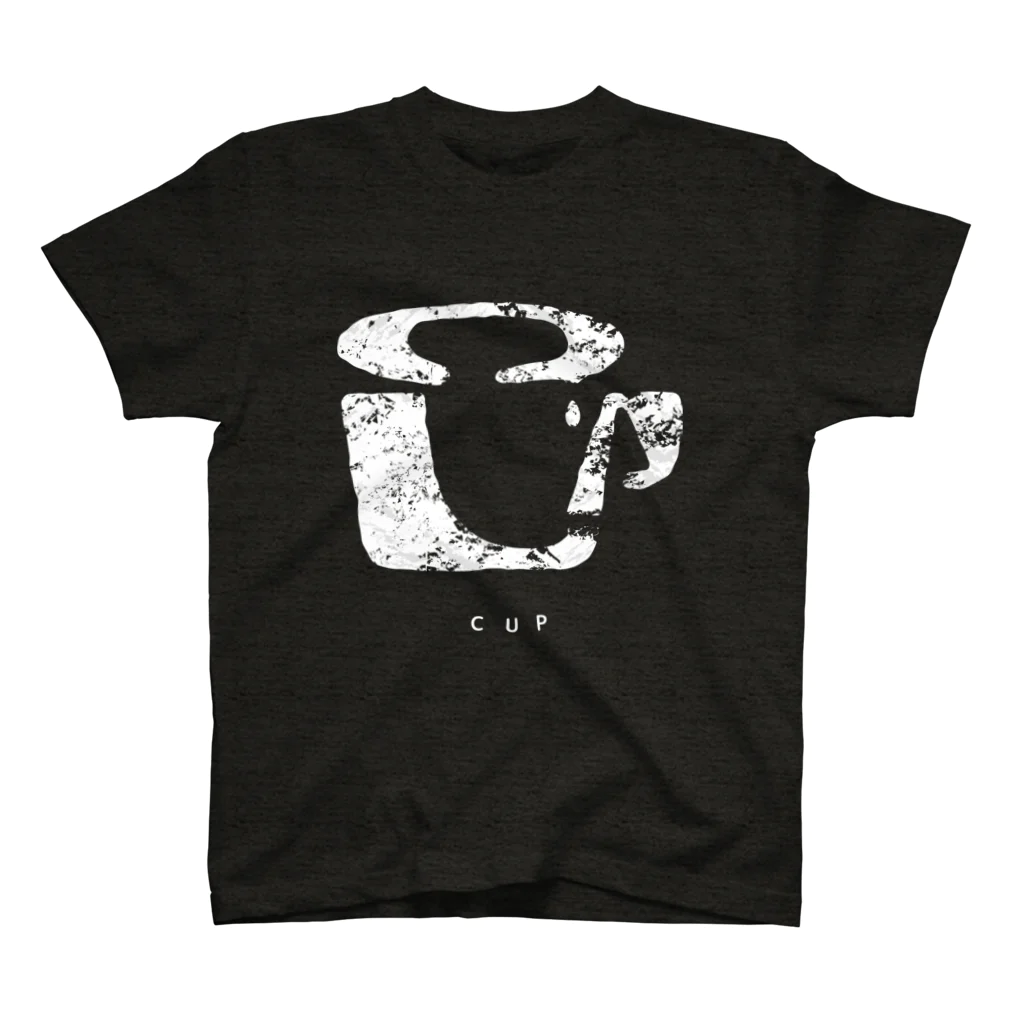 あらい よねこ の ぐっずのCUP（かすれ・白） Regular Fit T-Shirt