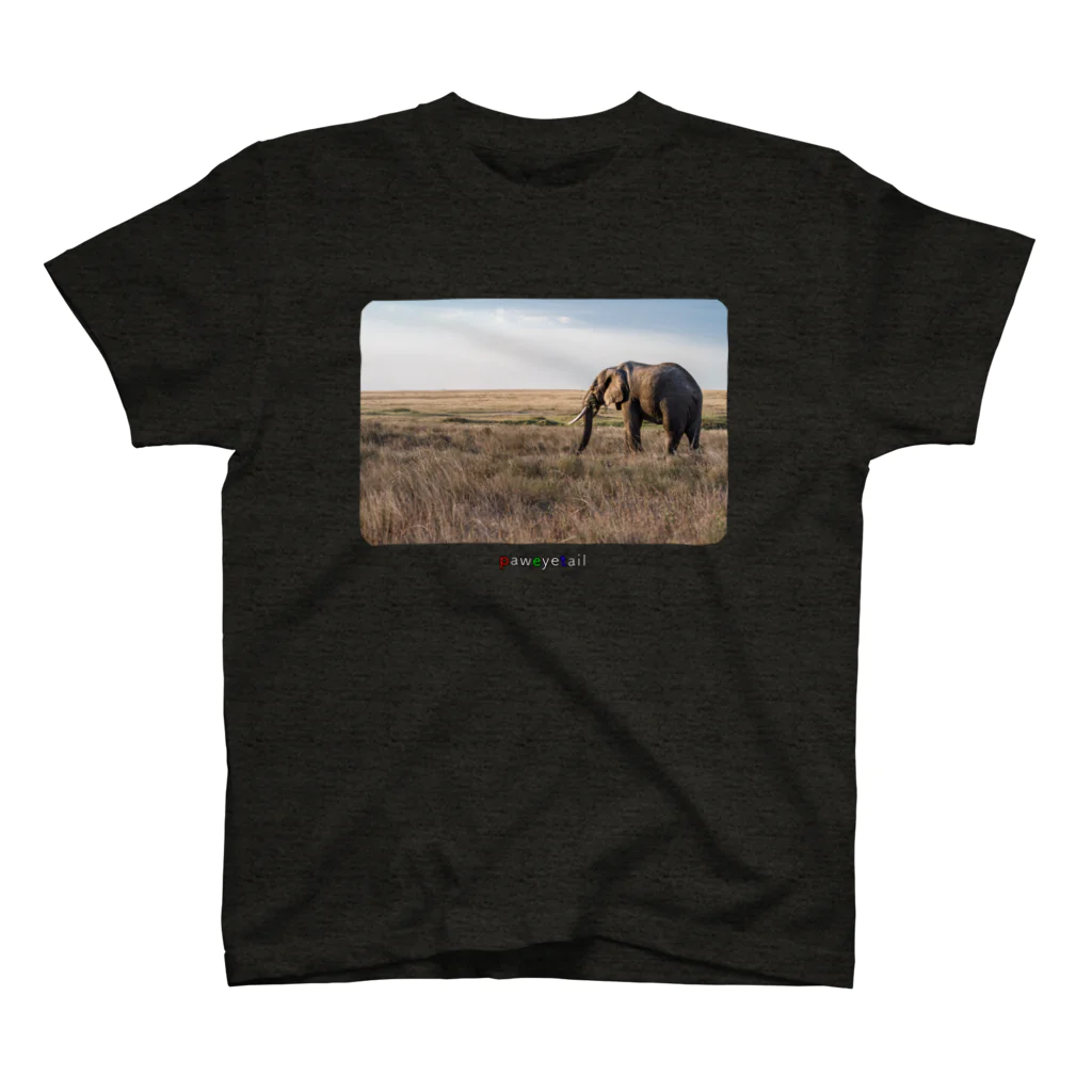 paweyetailの大草原の大きなゾウ スタンダードTシャツ