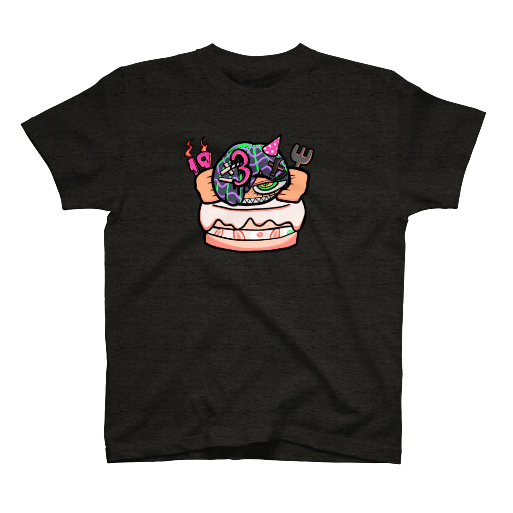 ダダダの闇市inスズリの生首誕生日ケーキ駄ゞ田 スタンダードTシャツ