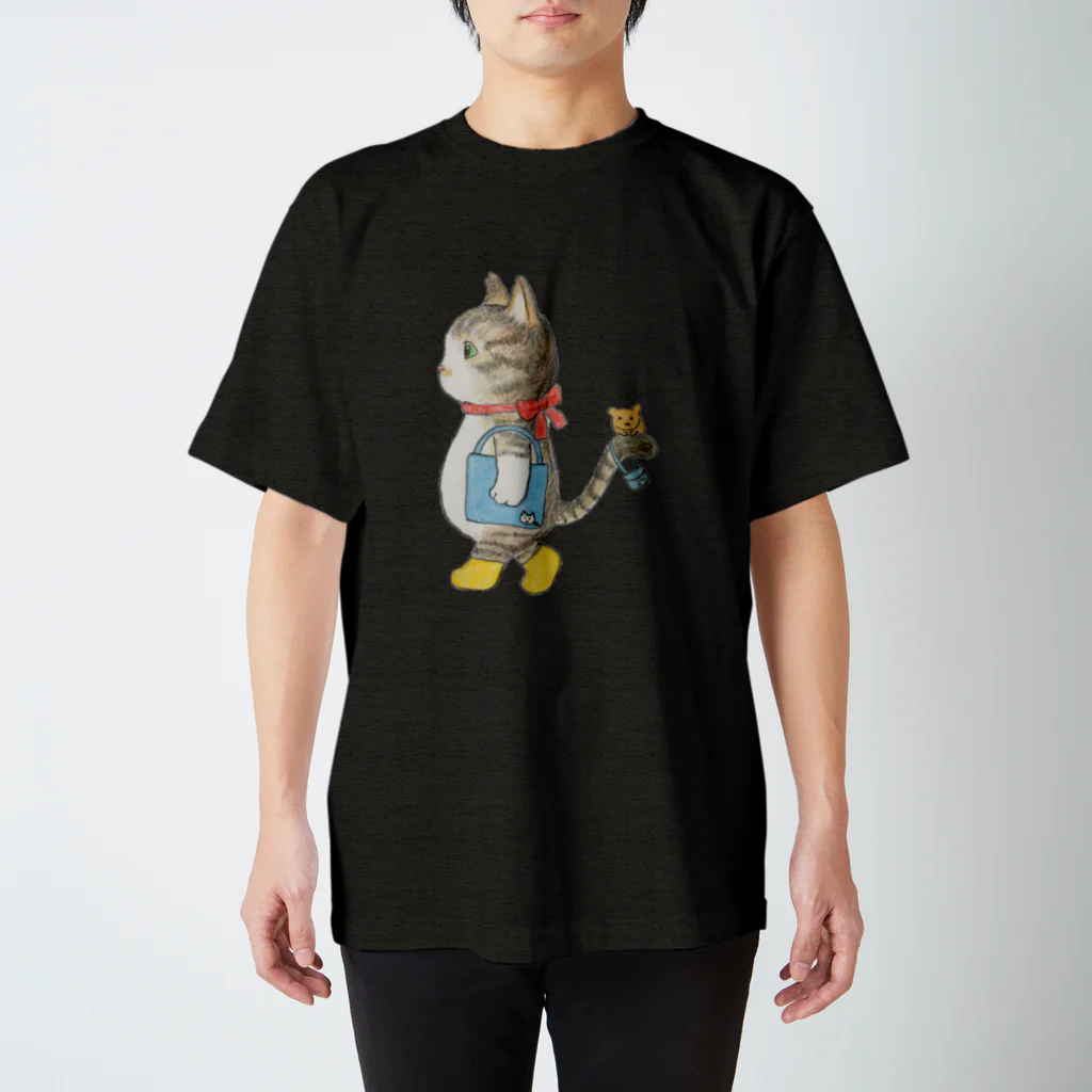 KOBEアニマルレスキューPinkyの保護猫きゅうたのおつかい スタンダードTシャツ