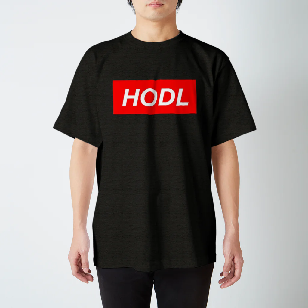 CryptoCurrencyCircleのHODLシリーズ(RED&WHITE) Regular Fit T-Shirt