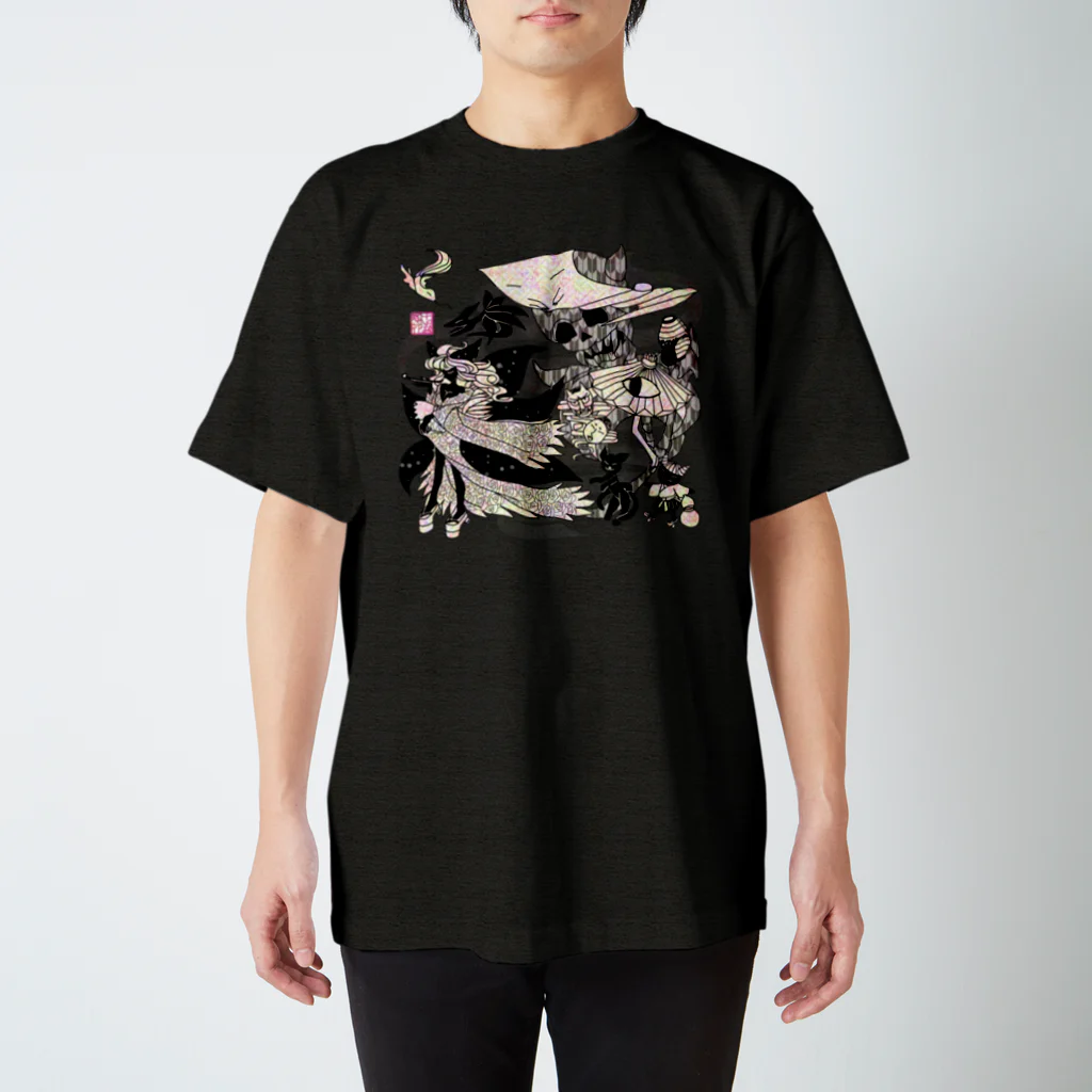 ❀花狐庵❀-HanaKoAn-の「百歳」Series * Hyakkiyako"HanaKoAn"ver. Regular Fit T-Shirt