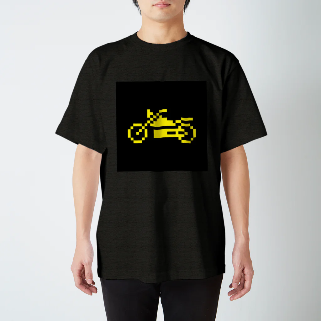 観音マリーナのバイクのドット絵Tシャツ スタンダードTシャツ